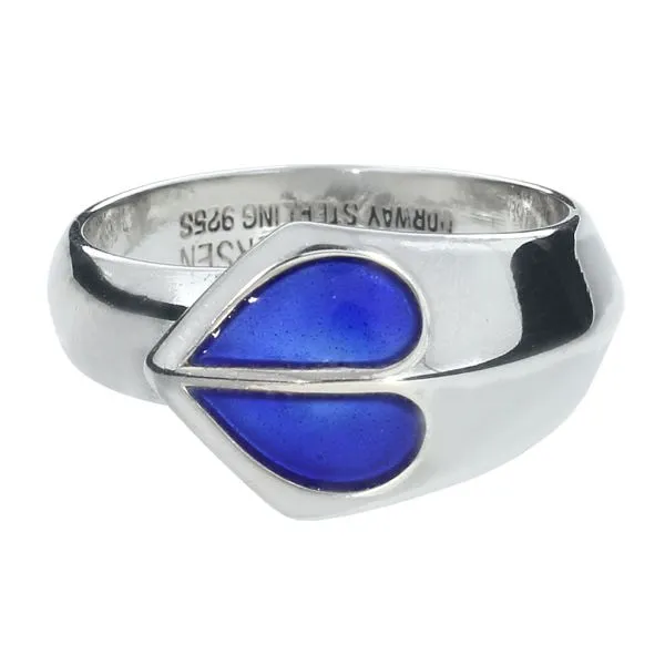 David Andersen. Norway. Vintage Sterling Silver buy Blue Enamel Adjustable Size Ring